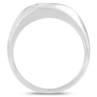 Men's 1/3ct Diamond Ring In 10K White Gold