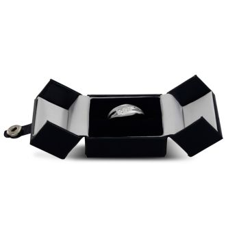 Men's 1/3ct Diamond Ring In 10K White Gold