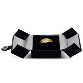 Men's 1/3ct Diamond Ring In 10K Yellow Gold