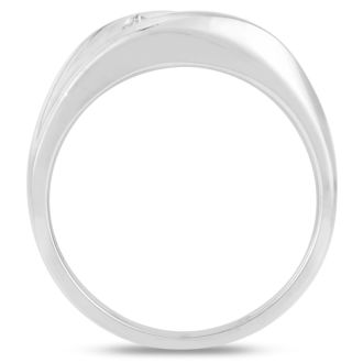 Men's 1/3ct Diamond Ring In 14K White Gold