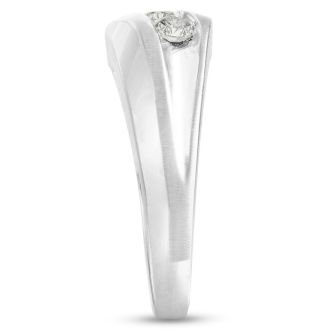 Men's 3/4ct Diamond Ring In 10K White Gold