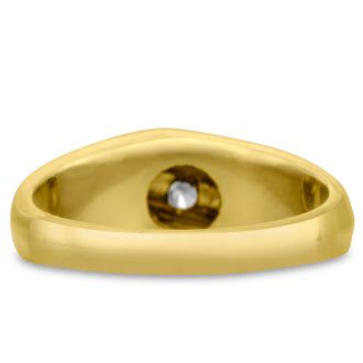 Men's 3/4ct Diamond Ring In 14K Yellow Gold