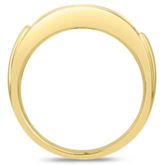 Men's 1ct Diamond Ring In 10K Yellow Gold