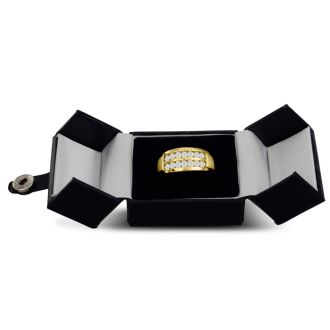 Men's 1ct Diamond Ring In 10K Yellow Gold