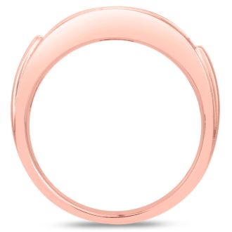 Men's 1ct Diamond Ring In 14K Rose Gold, G-H, I2-I3