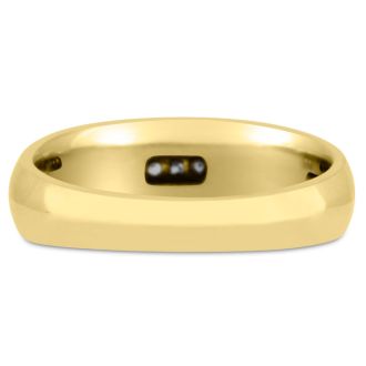 Men's 1/4ct Diamond Ring In 14K Yellow Gold, I-J-K, I1-I2