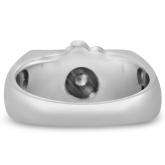 Men's 1/4ct Diamond Ring In 10K White Gold