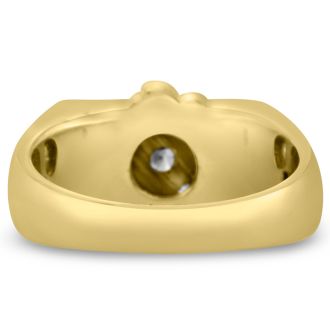 Men's 1/4ct Diamond Ring In 10K Yellow Gold
