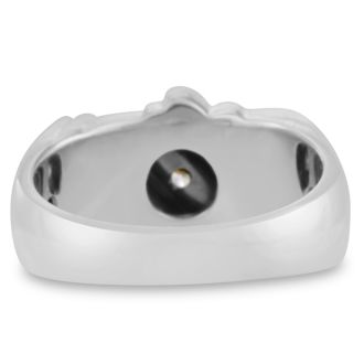 Men's 1/2ct Diamond Ring In 10K White Gold