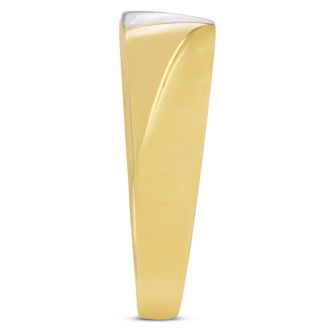 Men's 1/4ct Diamond Ring In 10K Two-Tone Gold