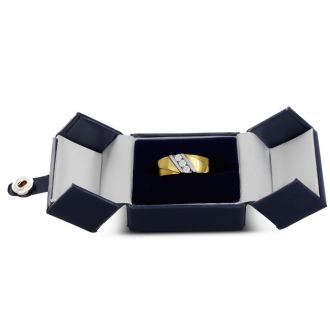 Men's 1/4ct Diamond Ring In 10K Two-Tone Gold