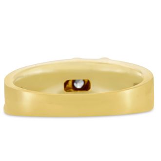 Men's 1/4ct Diamond Ring In 14K Yellow Gold