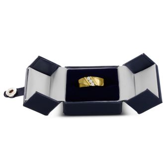 Men's 1/4ct Diamond Ring In 14K Yellow Gold