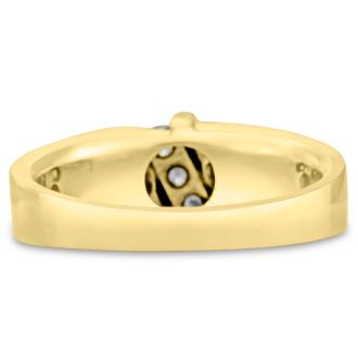 Men's 1/4ct Diamond Ring In 10K Yellow Gold