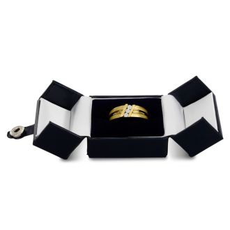 Men's 1/4ct Diamond Ring In 10K Yellow Gold