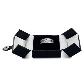 Men's 1/4ct Diamond Ring In 14K White Gold