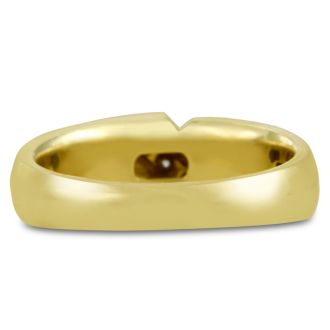 Men's 1/10ct Diamond Ring In 10K Two-Tone Gold