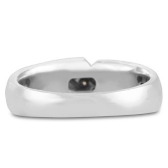 Men's 1/10ct Diamond Ring In 14K White Gold