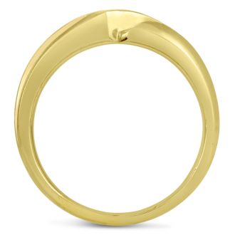 Men's 1/10ct Diamond Ring In 14K Yellow Gold