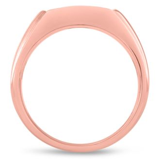 Men's 1/3ct Diamond Ring In 14K Rose Gold, I-J-K, I1-I2
