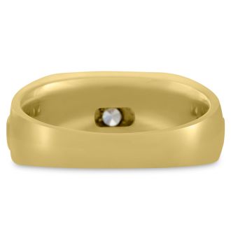 Men's 3/4ct Diamond Ring In 14K Yellow Gold, I-J-K, I1-I2