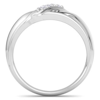 Men's 1/10ct Diamond Ring In 14K White Gold