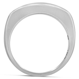 Men's 1/10ct Diamond Ring In 14K White Gold