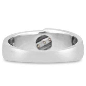 Men's 1/10ct Diamond Ring In 14K White Gold