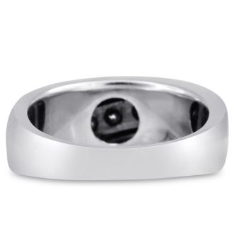 Men's 1ct Diamond Ring In 14K White Gold