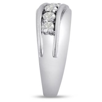 Men's 1ct Diamond Ring In 14K White Gold