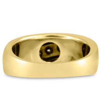 Men's 1ct Diamond Ring In 14K Yellow Gold