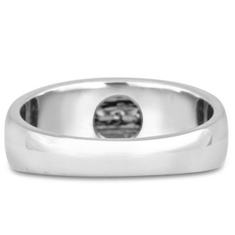 Men's 1/2ct Diamond Ring In 10K White Gold