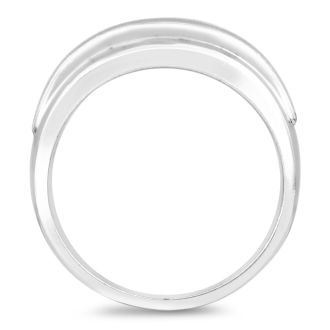 Men's 1/2ct Diamond Ring In 10K White Gold