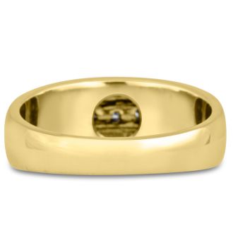 Men's 1/2ct Diamond Ring In 10K Yellow Gold