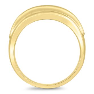 Men's 1/2ct Diamond Ring In 10K Yellow Gold