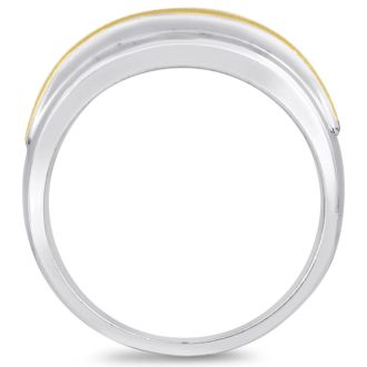 Men's 1/2ct Diamond Ring In 10K Two-Tone Gold