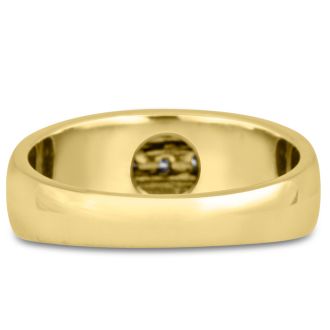 Men's 1/2ct Diamond Ring In 14K Yellow Gold