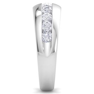 Men's 1ct Diamond Ring In 10K White Gold