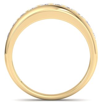 Men's 1ct Diamond Ring In 10K Yellow Gold