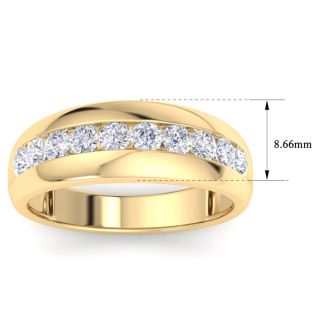 Men's 1ct Diamond Ring In 10K Yellow Gold