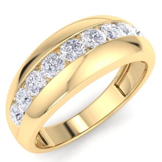 Men's 1ct Diamond Ring In 14K Yellow Gold