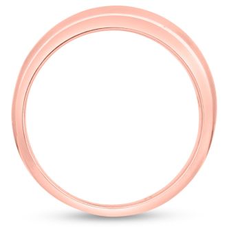 Men's 1/4ct Diamond Ring In 10K Rose Gold, G-H, I2-I3