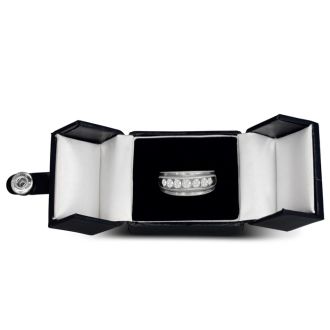 Men's 1ct Diamond Ring In 10K White Gold