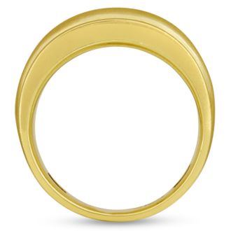 Men's 1ct Diamond Ring In 14K Yellow Gold