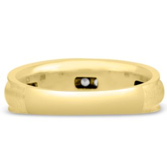 Men's 1/4ct Diamond Ring In 10K Yellow Gold