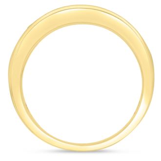 Men's 1/4ct Diamond Ring In 10K Yellow Gold