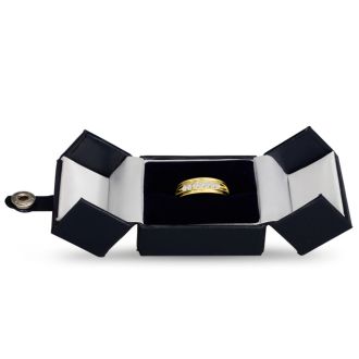 Men's 1/4ct Diamond Ring In 10K Yellow Gold
