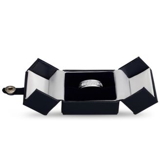 Men's 1/4ct Diamond Ring In 14K White Gold