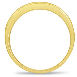 Men's 1/4ct Diamond Ring In 14K Yellow Gold