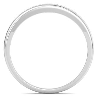 Men's 1/10ct Diamond Ring In 10K White Gold